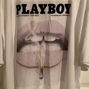 MISSGUIDED X PLAYBOY OVERSIZED TEE